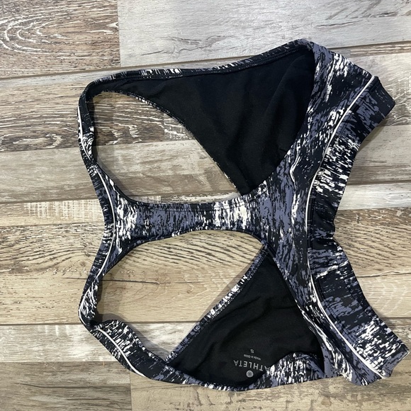 Athleta Blue & White T-Back Sports Bra - Picture 2 of 3